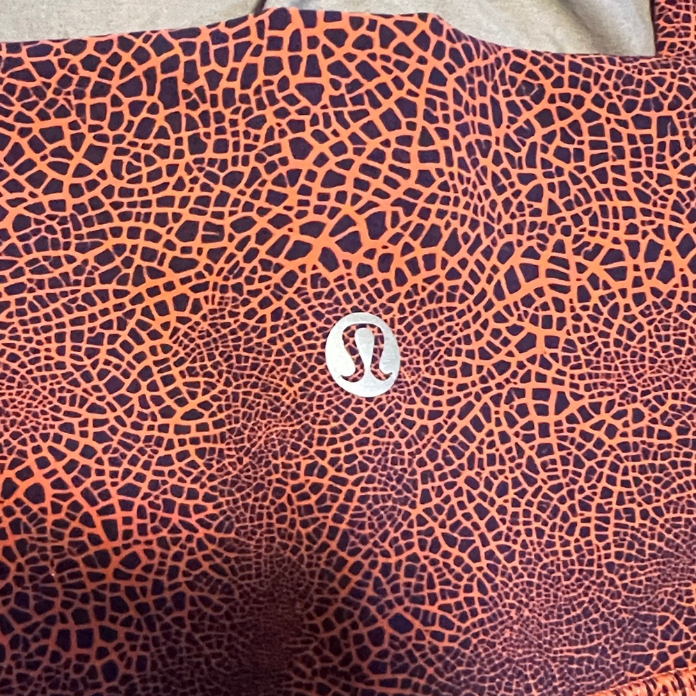 Lululemon Athletica Orange Blue Patterned High Rise Leggings - Picture 7 of 9